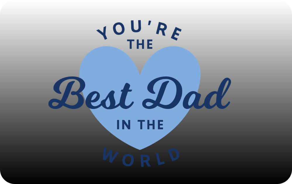 Custom Fathers Day Gift Card Decal| Customize to Your Liking| Waterproof Vinyl| Scratch Resistant| Glossy Laminate