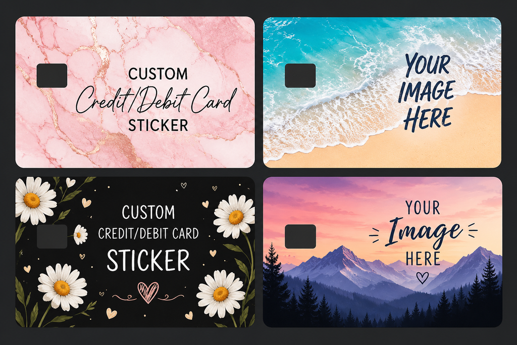 Custom Credit Card Decal| Customized to Your Liking| Waterproof Vinyl| Scratch Resistant