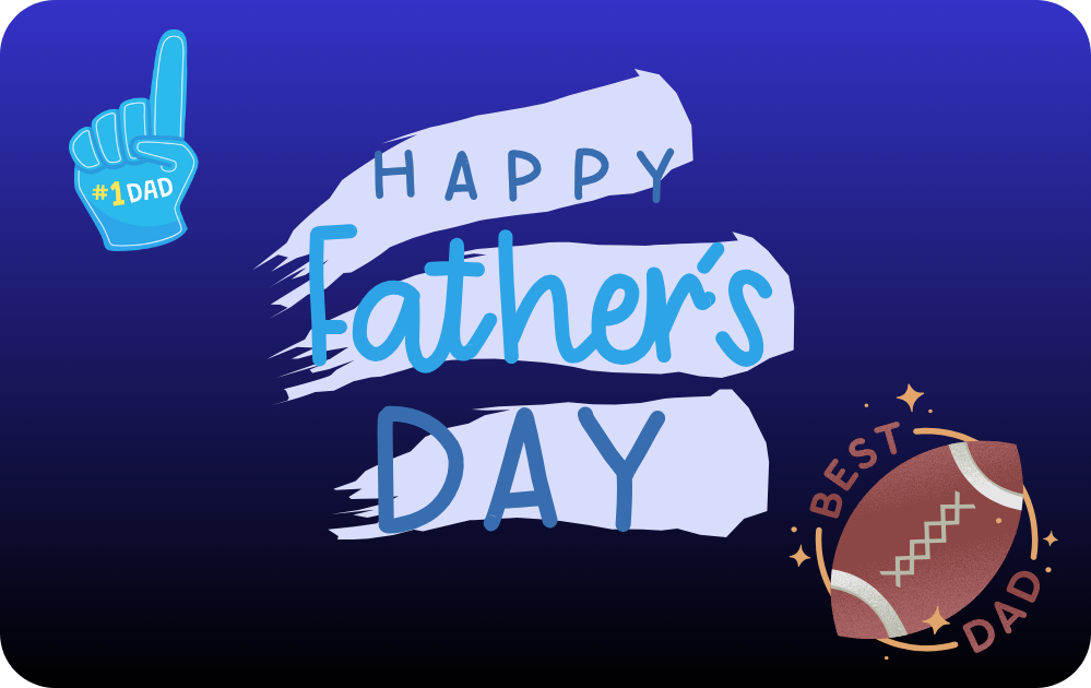 Custom Fathers Day Gift Card Decal| Customize to Your Liking| Waterproof Vinyl| Scratch Resistant| Glossy Laminate
