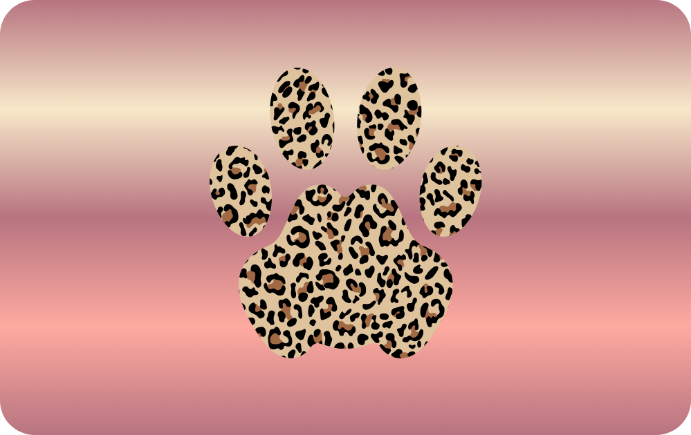 Custom Credit Card Decal| Waterproof Vinyl| Scratch Resistant| Glossy Laminate| Leopard Paw Print