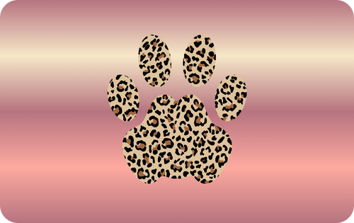 Custom Credit Card Decal| Waterproof Vinyl| Scratch Resistant| Glossy Laminate| Leopard Paw Print