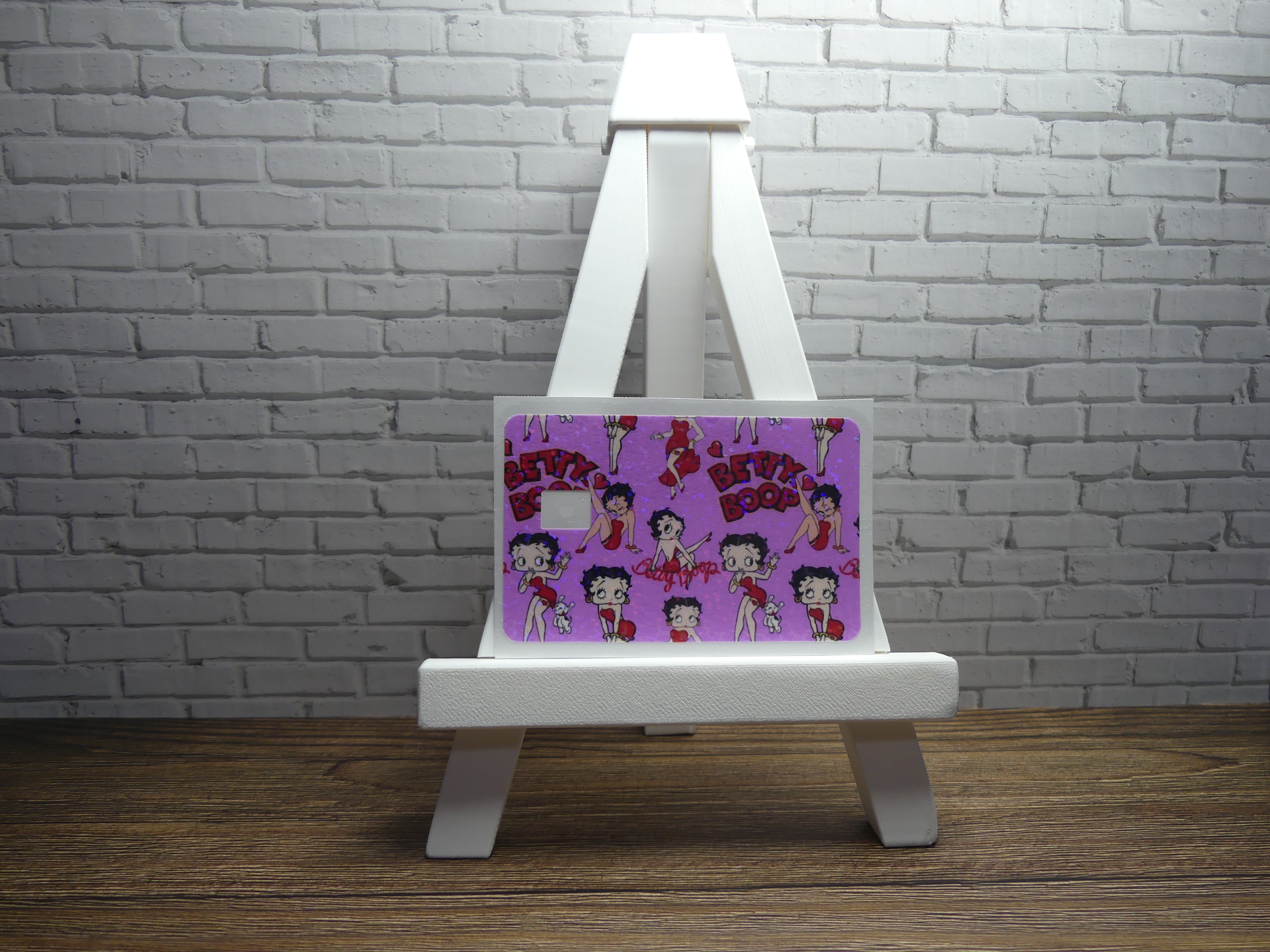 Custom Credit Card Decal| Waterproof Vinyl| Scratch Resistant| Sparkle Laminate| Betty Boop