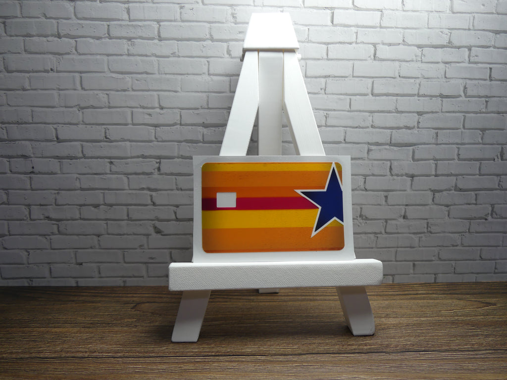 Custom Credit Card Decal| Waterproof Vinyl| Scratch Resistant| Glossy Laminate| Astros