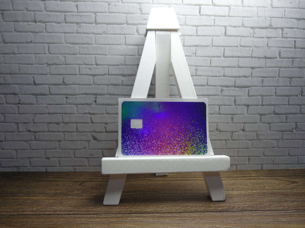Custom Credit Card Decal| Waterproof Vinyl| Scratch Resistant| Rainbow Laminate| Rainbow