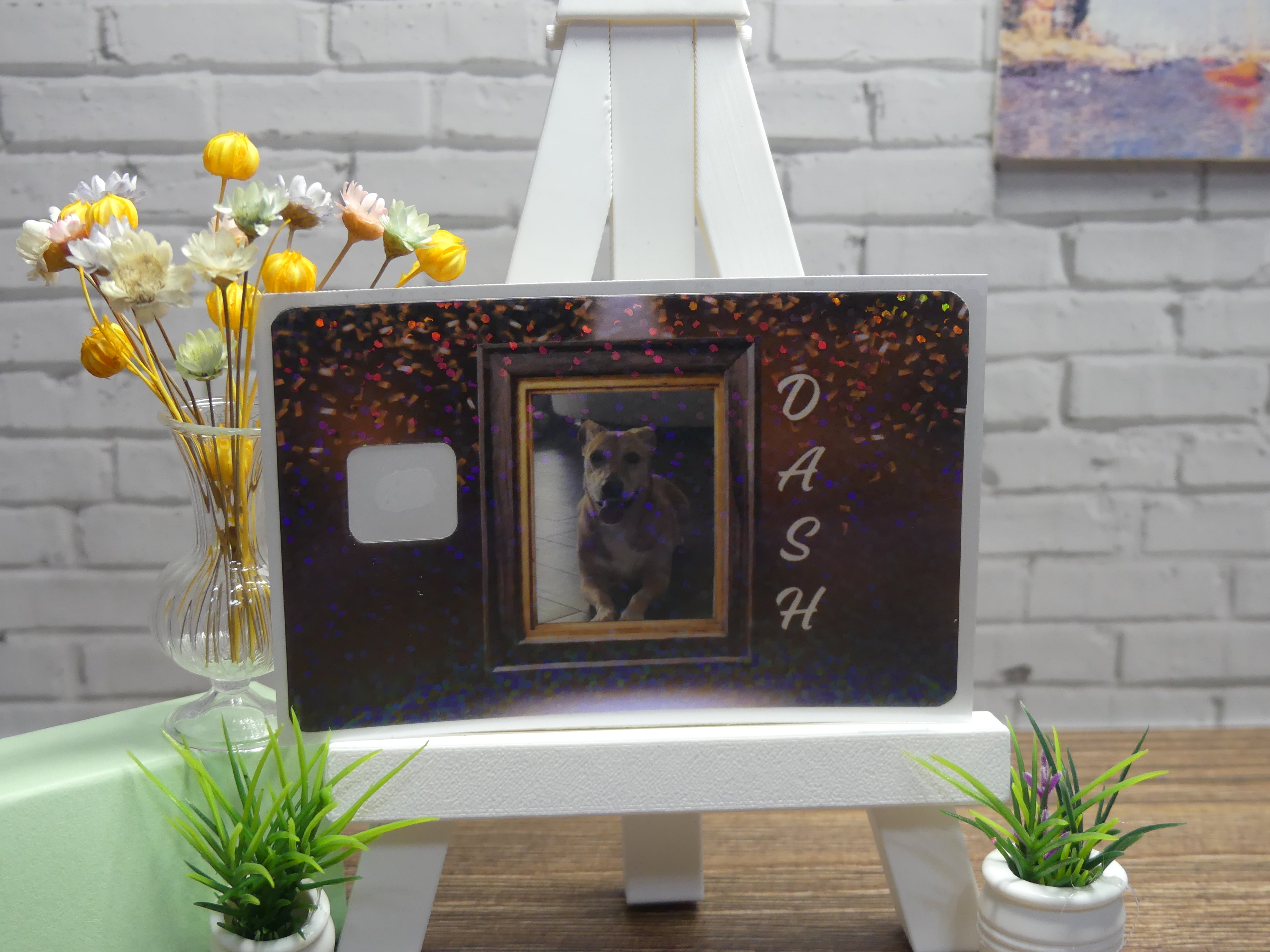 Custom Pet Credit Card Decal| Customized to Your Liking| Waterproof Vinyl| Scratch Resistant