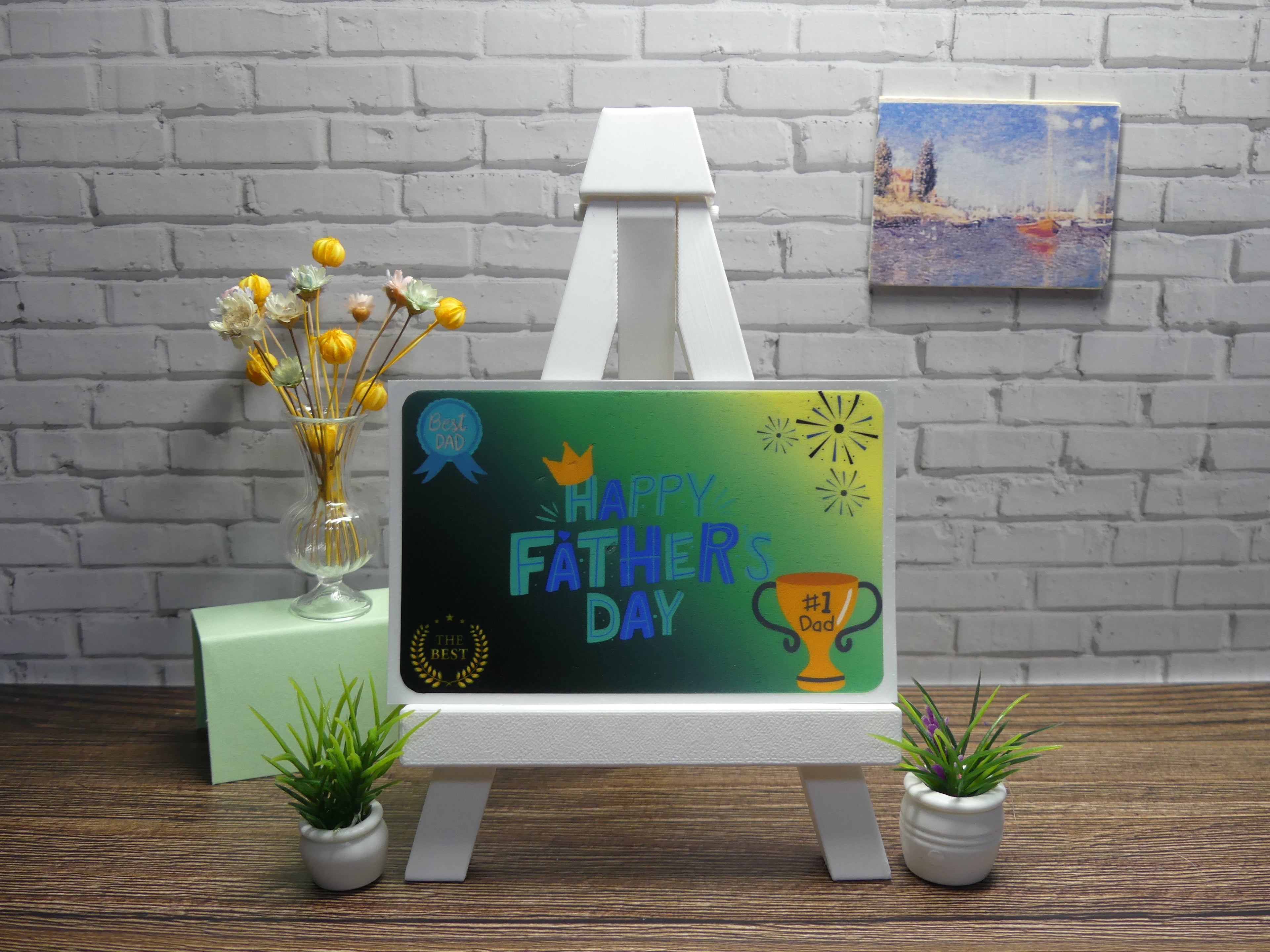 Custom Fathers Day Gift Card Decal| Customize to Your Liking| Waterproof Vinyl| Scratch Resistant| Glossy Laminate
