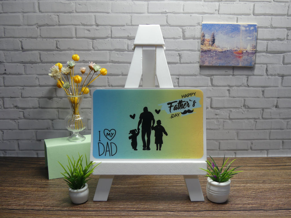 Custom Fathers Day Gift Card Decal| Customize to Your Liking| Waterproof Vinyl| Scratch Resistant| Glossy Laminate
