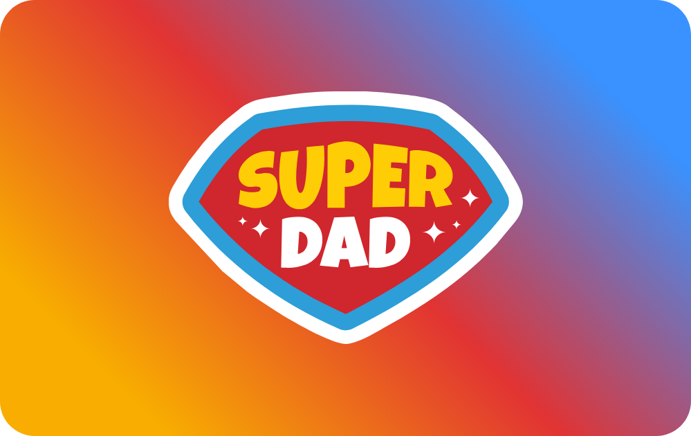 Custom Fathers Day Gift Card Decal| Customize to Your Liking| Waterproof Vinyl| Scratch Resistant| Glossy Laminate