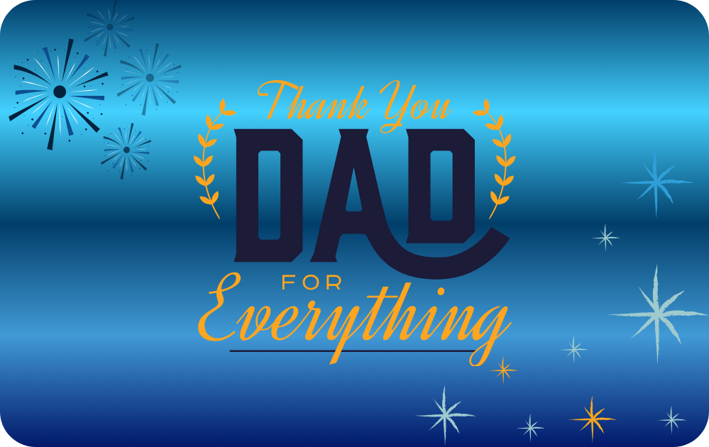 Custom Fathers Day Gift Card Decal| Customize to Your Liking| Waterproof Vinyl| Scratch Resistant| Glossy Laminate